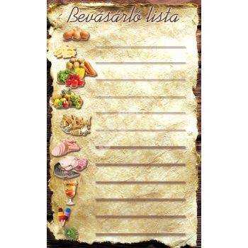 Mágneses bevásárlólista