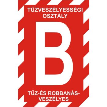   „B” tűzveszélyességi osztály - 14 cm x 21 cm - légkamrás tábla
