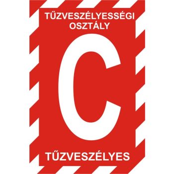   „C” tűzveszélyességi osztály - 14 cm x 21 cm - légkamrás tábla