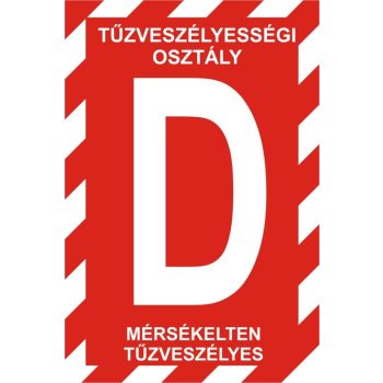   „D” tűzveszélyességi osztály - 14 cm x 21 cm - légkamrás tábla