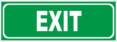 Exit (utánvilágító) - 25 cm x 9 cm - tábla