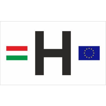  "H" magyar felségjelzés - 15 cm x 10 cm - mágnes