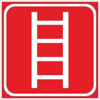   Létra piktogram (utánvilágító) - 15 cm x 15 cm - műanyag tábla