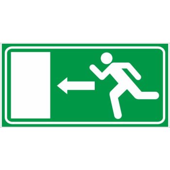   Menekülés balra (utánvilágító) - 25 cm x 12,5 cm - tábla