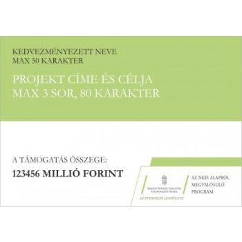 NKFI tájékoztatási tábla