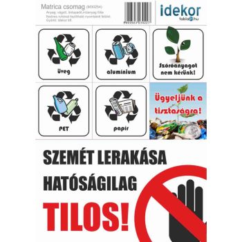 Gazdaságos KÖRNYEZETVÉDŐ matrica csomag 04