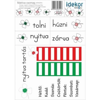 Gazdaságos NYITVA TARTÁS matrica csomag 08