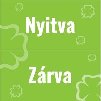 Lottózó nyitva-zárva felirat