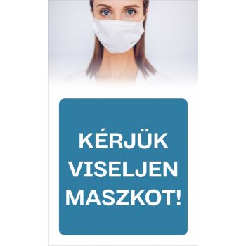 Maszk használata kötelező - matrica/tábla