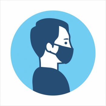 Maszk használata kötelező - matrica/tábla