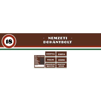 Nemzeti dohánybolt OPTIMÁLIS 300  tábla/matrica csomag