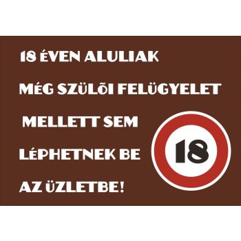 Nemzeti Dohánybolt "18 éven aluliak..."