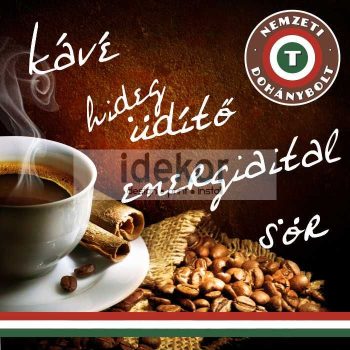 Nemzeti Dohánybolt hirdető tábla egyedi felirattal 4