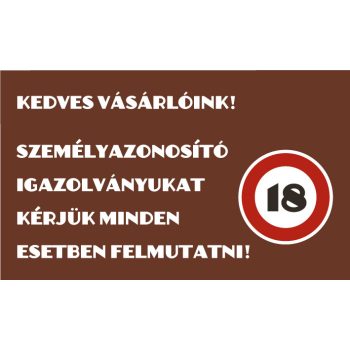 Nemzeti Dohánybolt - Személyi igazolvány felmutatása