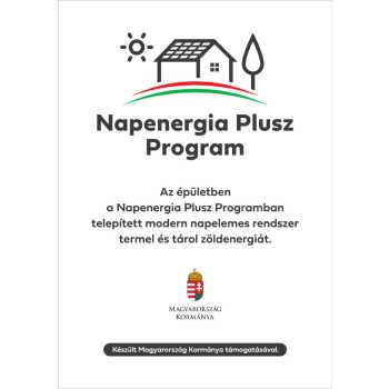  Lakossági napelemes tájékoztató projekt tábla  KTK-RRF Napenergia Plusz Program NPP
