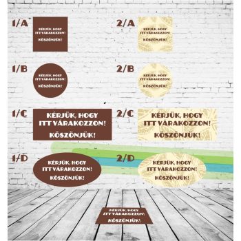   Nemzeti Dohánybolt padlómatrica - Kérjük itt várakozzon!