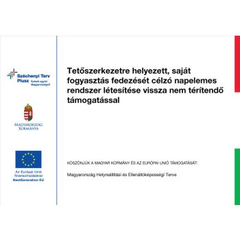 Lakossági napelemes tájékoztató projekt tábla RRF