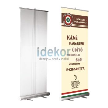 Nemzeti Dohánybolt Roll-Up 85x100x150 cm-es szerkezet nyomattal hordtáskában