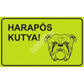   Választható színű "Harapós kutya!" légkamrás tábla