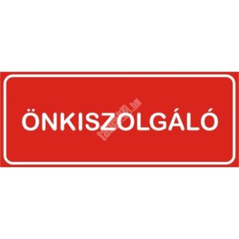   Választható színű "Önkiszolgáló" légkamrás tábla