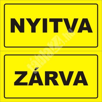 Nyitva-zárva s01 - Választható színű