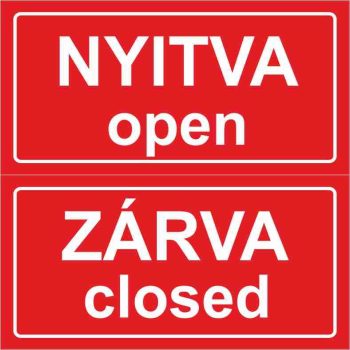 Választható színű Nyitva-zárva 2