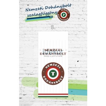 Nemzeti Dohánybolt szalagfüggöny ajtóra 8.