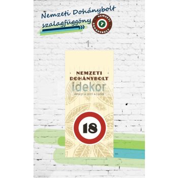 Nemzeti Dohánybolt szalagfüggöny ajtóra 1.