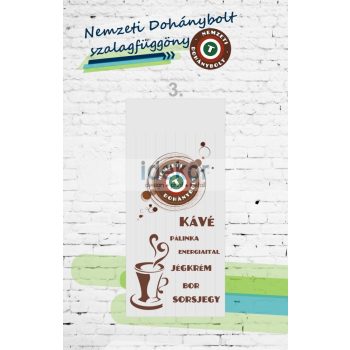 Nemzeti Dohánybolt szalagfüggöny ajtóra 3.