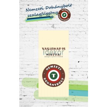 Nemzeti Dohánybolt szalagfüggöny ajtóra 4.