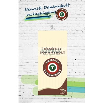 Nemzeti Dohánybolt szalagfüggöny ajtóra 6.