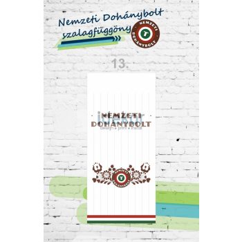 Nemzeti Dohánybolt szalagfüggöny ajtóra 13.