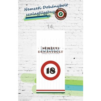 Nemzeti Dohánybolt szalagfüggöny ajtóra 14.