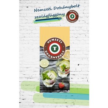 Nemzeti Dohánybolt szalagfüggöny ajtóra 21.