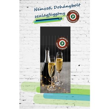 Nemzeti Dohánybolt szalagfüggöny ajtóra 24.