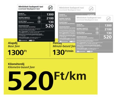 TAXI tarifa tájékoztató csomag (2026.08.01-től)