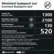 TAXI tarifa tájékoztató csomag (2026.08.01-től)