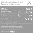 TAXI tarifa tájékoztató csomag (2026.08.01-től)