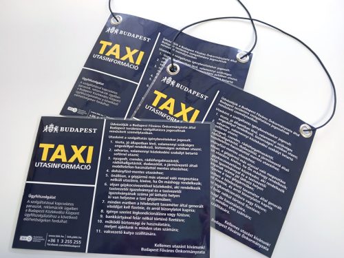 Taxi Utasinfomáció / utastájékoztató csomag 2026.01.01-től